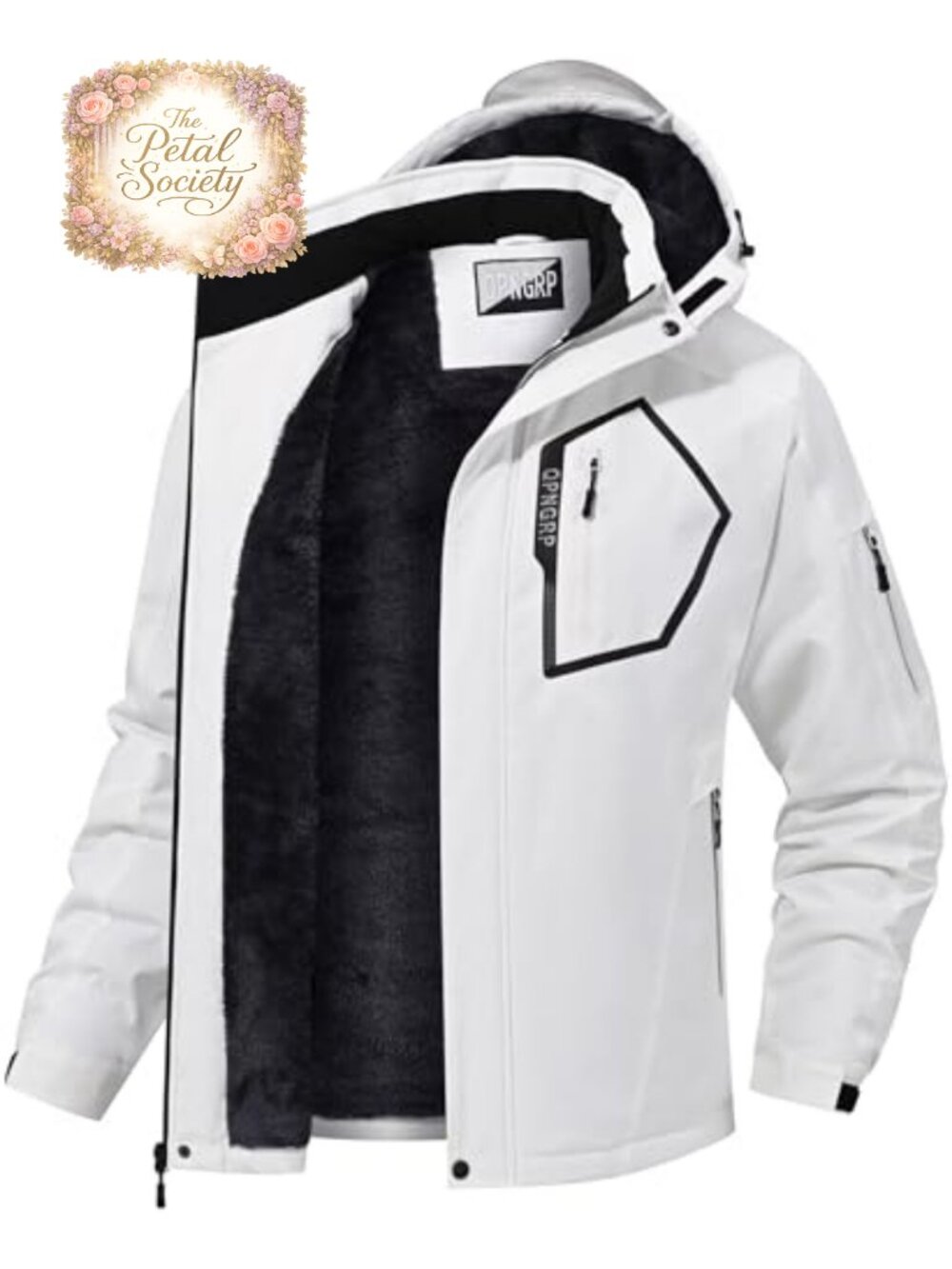 Men's Ski Jacket Winter Coat Waterproof Insulated Fleece Lined Hooded